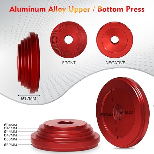 Miniatura 5 de BUCKLOS Herramienta de presión para auriculares de bicicleta, kit de herramientas de instalación de soporte inferior, herramienta de prensa de