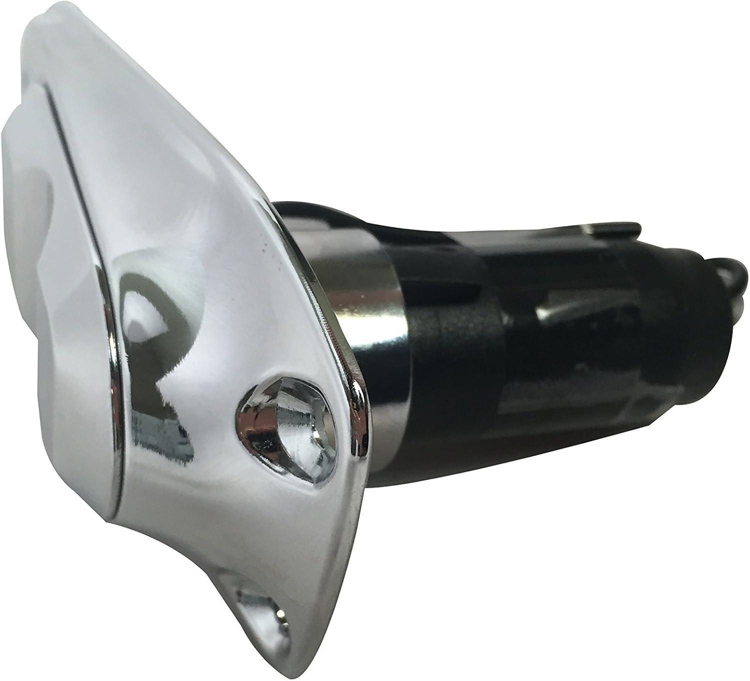 Pactrade Marine All-Round Boat Navigation Lights - 24-Inch Incandescent White Stern Light (Flush Mount, Removable Chrome Plug-in Base) - Boat Accessories for Pontoon, Yacht, Kayak