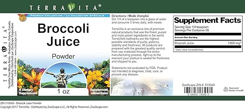 Miniatura 3 de TerraVita Polvo de jugo de brócoli (1 oz, ZIN 519349) - Paquete de 3