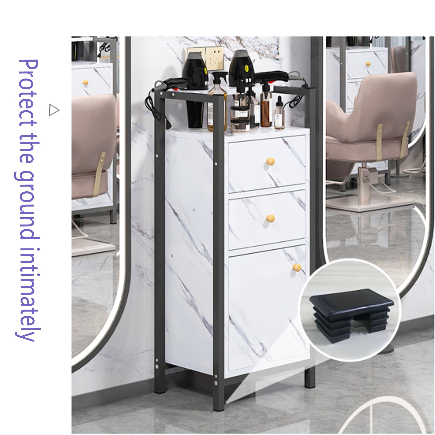Salon-Aufbewahrungsschrank Für Friseure, Friseurwagen Mit Werkzeugschubladen, Kosmetikstudio-Ausstattung, Stylingstation Mit Schublade Für Haartrockner, Professionelle Friseursalon-Möbel, C4
