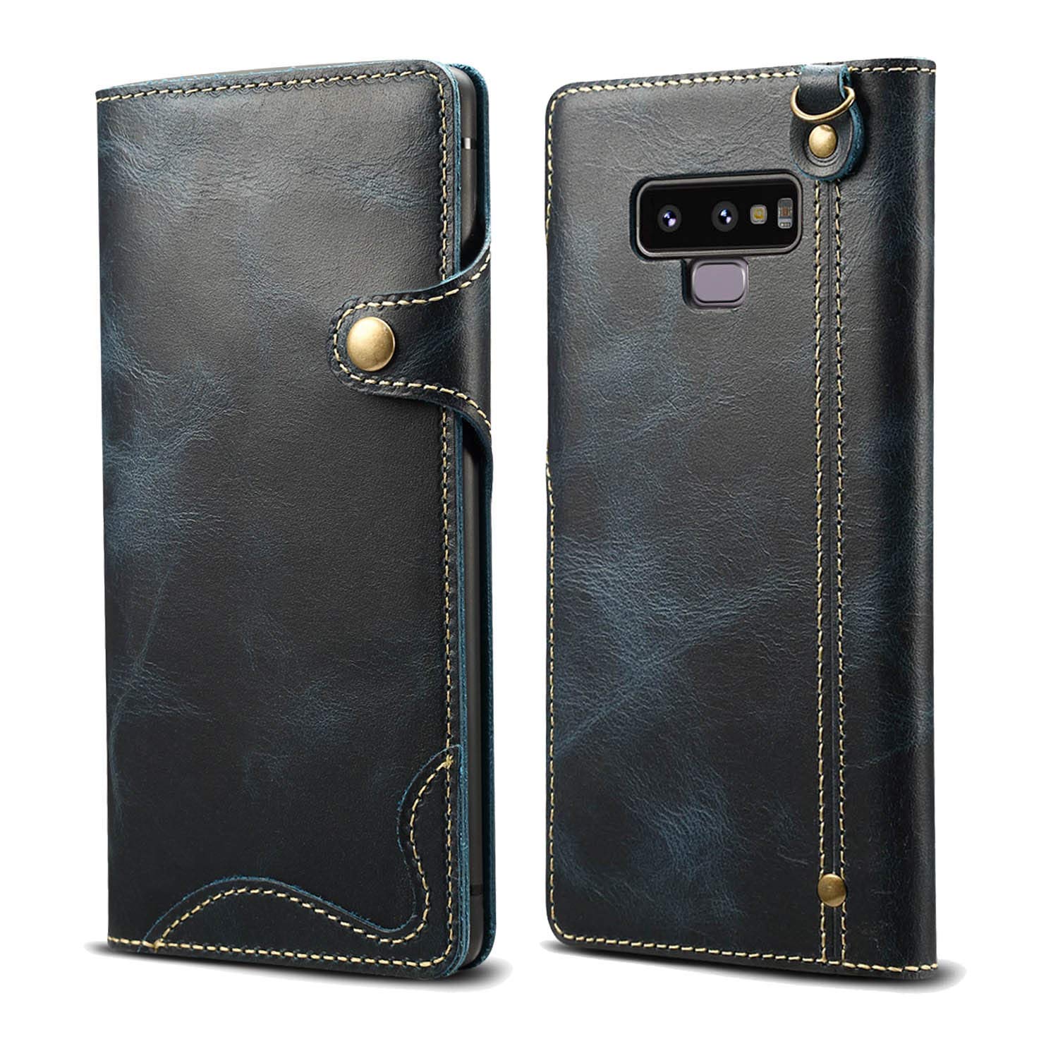 Amazon.co.jp: Galaxy Note9 SC-01L SCV40 対応 本革ケース 手帳型