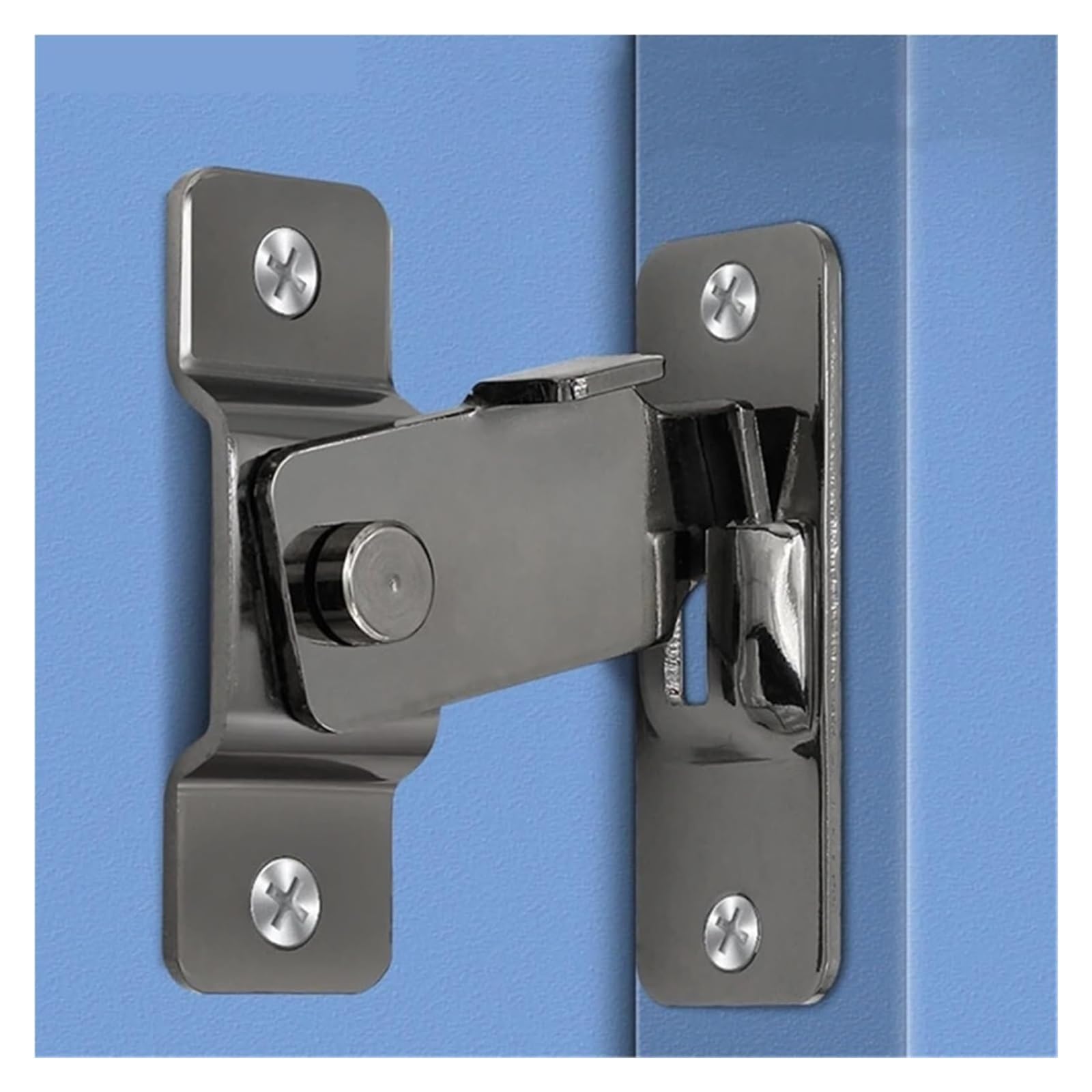 Serrure d'angle droit 90° en inox pour sécuriser les portes de placards et de chambres