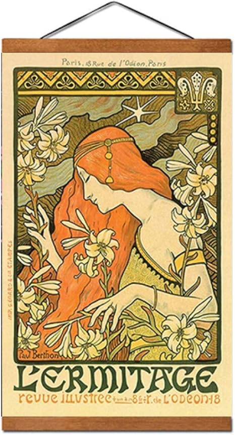 Amazon Co Jp アルフォンスミュシャ絵画ヴィンテージイラストポスターとプリント壁アート写真ホームリビングルーム装飾 50x70 Cm フレーム付き ホーム キッチン