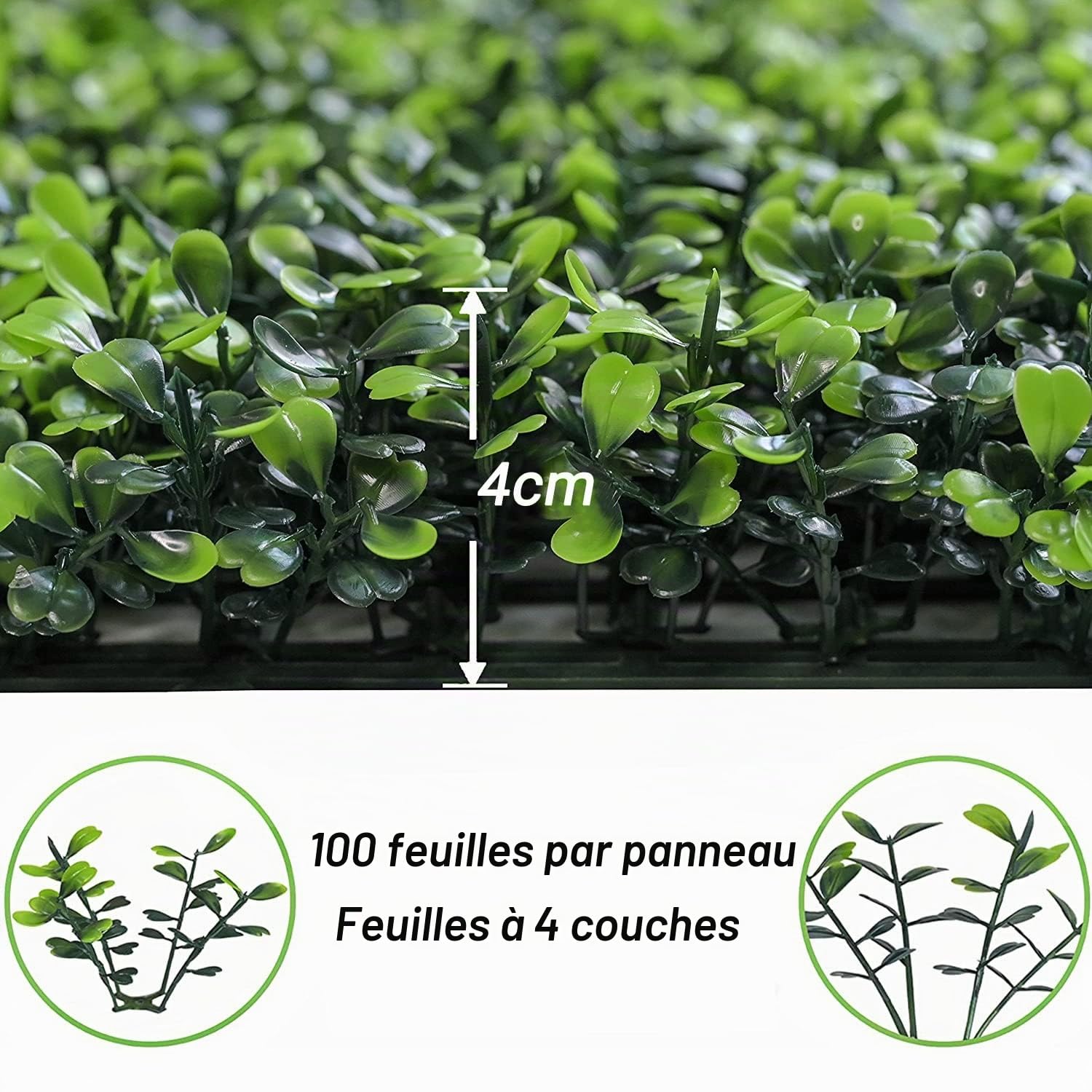 Lot de 12 feuilles de lierre artificiel à suspendre - Plantes artificielles - Pelouse murale - Pour la maison, la chambre ou le jardin - Décoration 60 x 40 cm