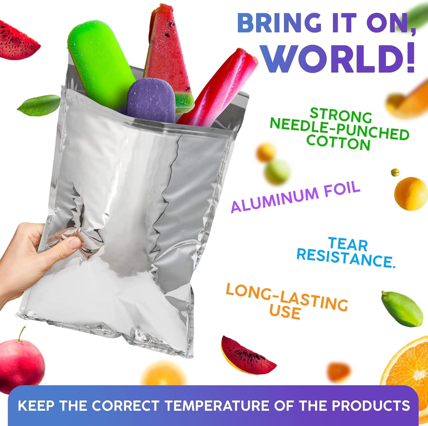 APQ Supply Needle-Punched Cotton Insulated Mailers, 10 x 10.5 Inches. 10 Pack Aluminium Insulated Thermal Mailers. Thermal Bags for Cold and Hot Food. Self-Adhesive Shipping Bags for Food, Cosmetics