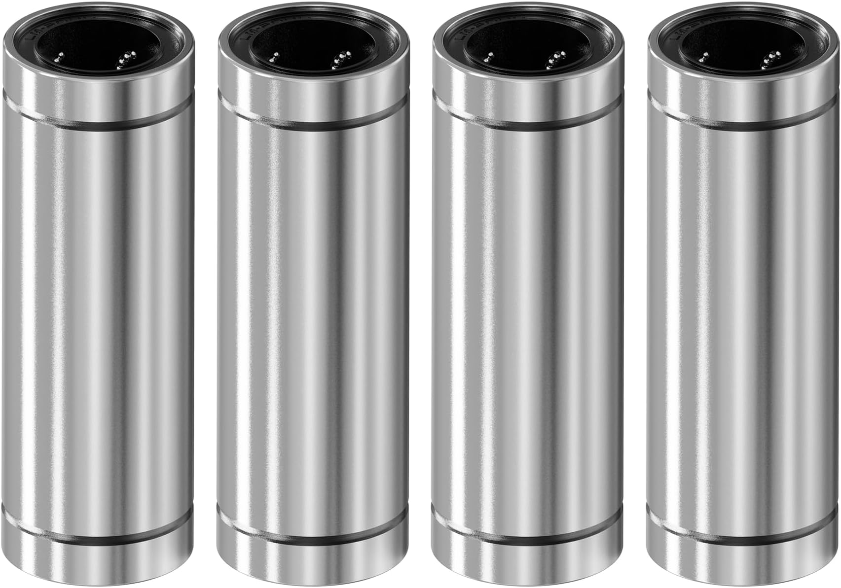 4 Pcs LM6LUU Linear Ball Bearings,6mm ID×12mm OD×35mm Length Extra Long Ball Bearings with Double Seal Linear Motion Ball Bearing for 3D Printers and CNC Slide Bushing