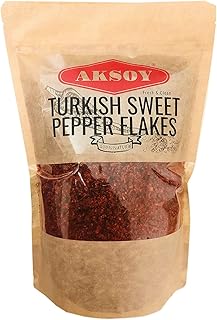 Aksoy Premium Quality Turkish Sweet Red Pepper Flakes 200GR || Flakes size 3-4mm