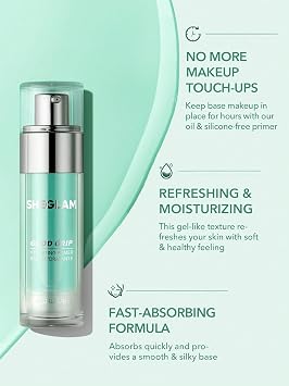 SHEGLAM Good Grip Hydrating Primer Oil Control Moisturizing Primer Gel Smooth Fine Lines Oil And Silicone-Free Face Primer-Green