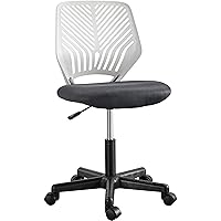 Yaheetech Sedia Ufficio Scrivania Senza Braccioli Girevole a Rotelle Ergonomica Portata