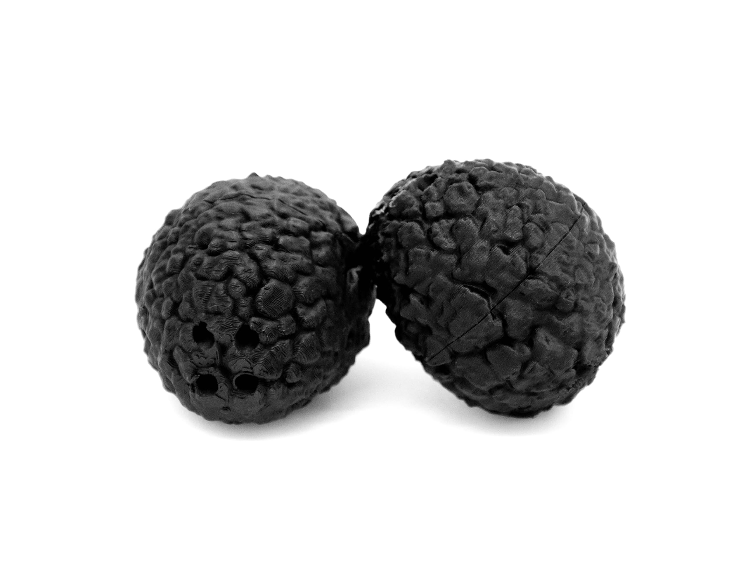 Lot de 2 faux truffes pour dressage pour chiens – Fermeture à baïonnette, récipient pour huile de truffe, lavable et réutilisable, noir