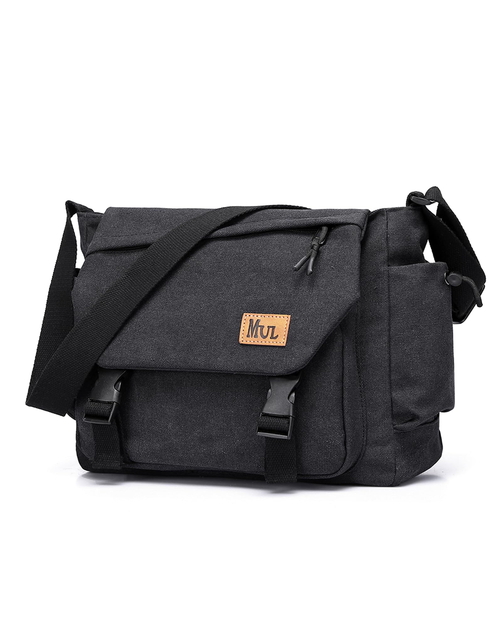 Borsa a tracolla uomo, messenger in canvas con tasche e cintura regolabile, vintage hobo unisex. Per lavoro, viaggi e quotidiano