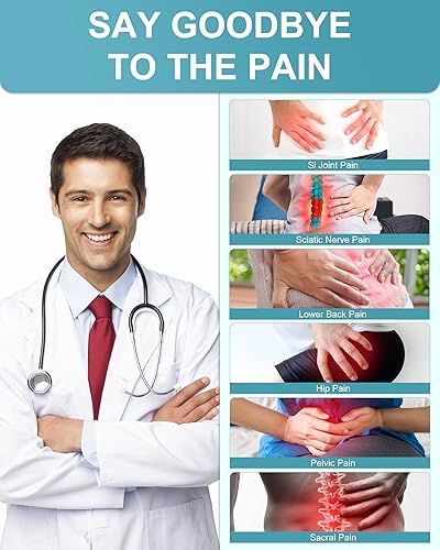 Miniatura 3 de Sacroiliac SI - Cinturón de cadera para mujeres y hombres, soporte de cadera delgado y ligero, envoltura de compresión de cadera para calmar la