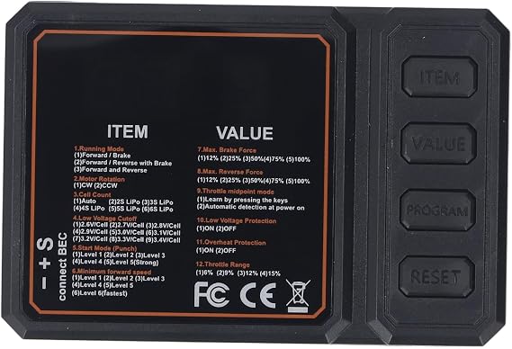 RC Brushless ESC Programing Card For Axial SCX10 with MST, For RC Boats 50 To 150A Electronic Speed Controller Programing Card with RC Car Programming Card