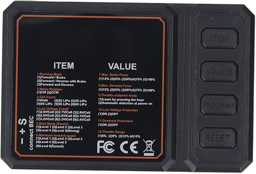 RC Brushless ESC Programing Card For Axial SCX10 with MST, For RC Boats 50 To 150A Electronic Speed Controller Programing Card with RC Car Programming Card