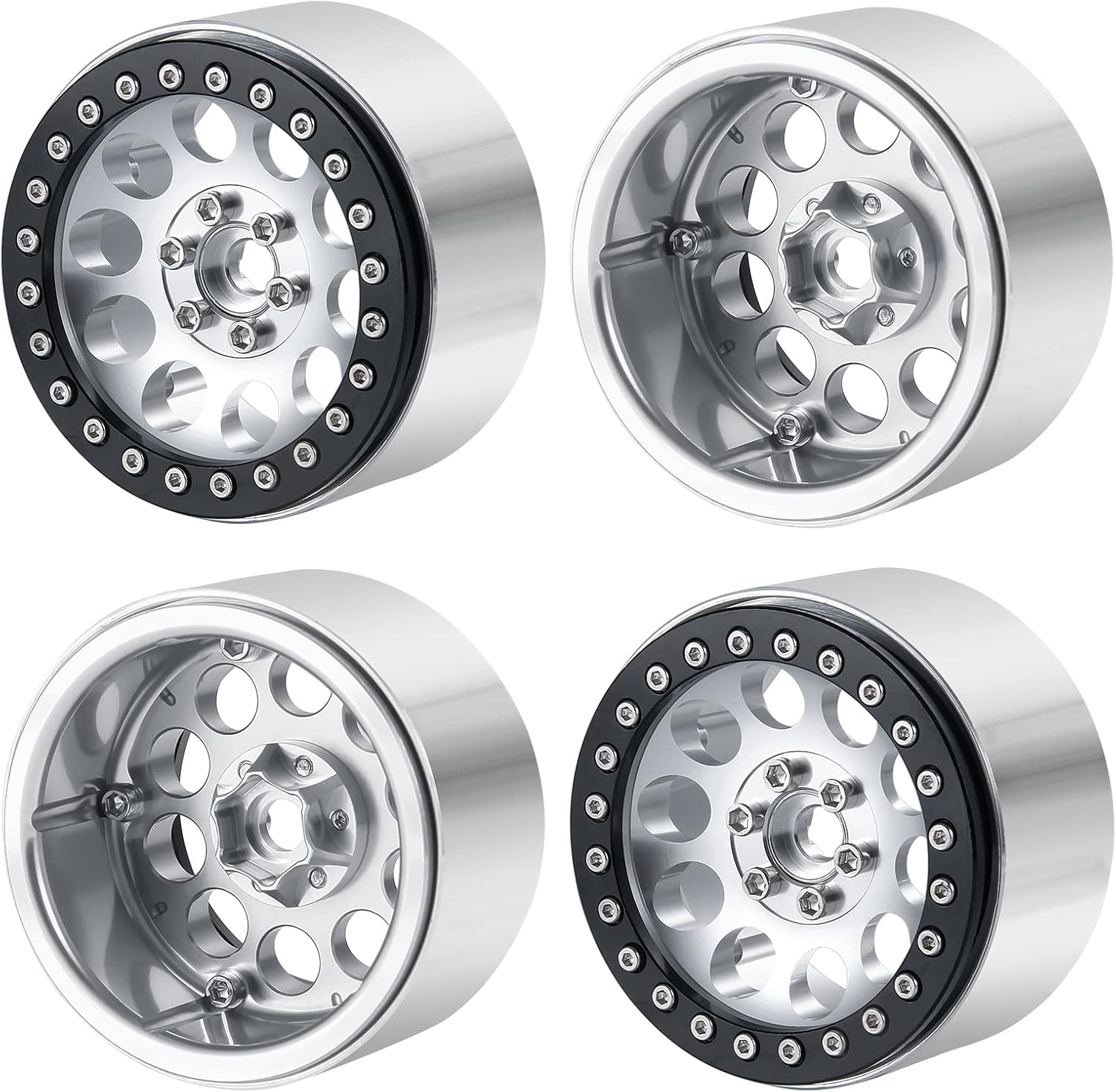 Benedict Harry 2.2" Beadlock Wheel Rims 35mm for 1/10 RC TRX6 Axial Wraith RR10 SCX10 90046 YETI D90 CC01