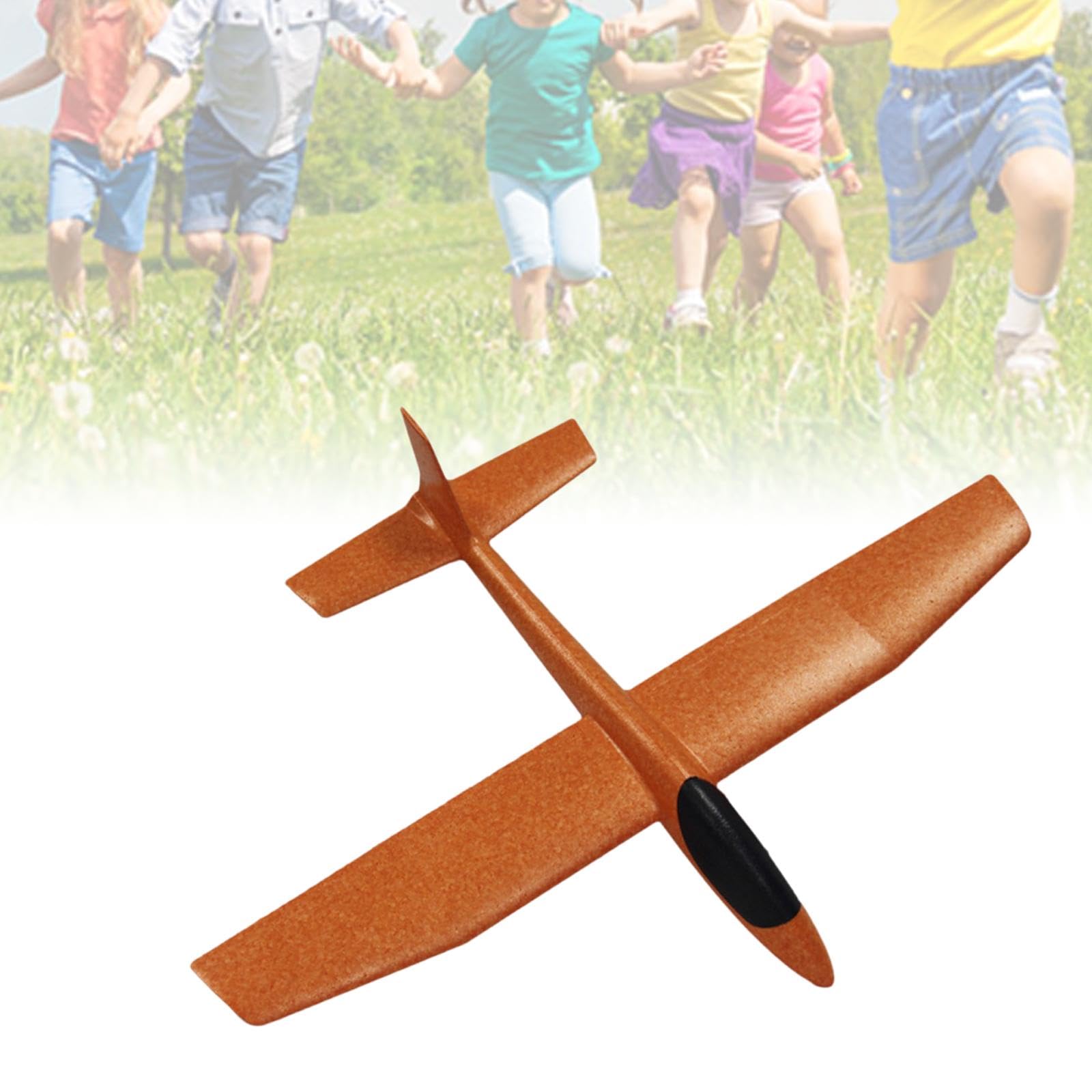Avión de Juguete para Lanzar, Planeador de Juguete para Niños, Modelo de Avión de Juguete Grueso para Mano para Niños Principiantes, Naranja
