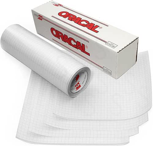Oracal 12" Roll Clear Transfer Tape w/Grid for Adhesive Vinyl