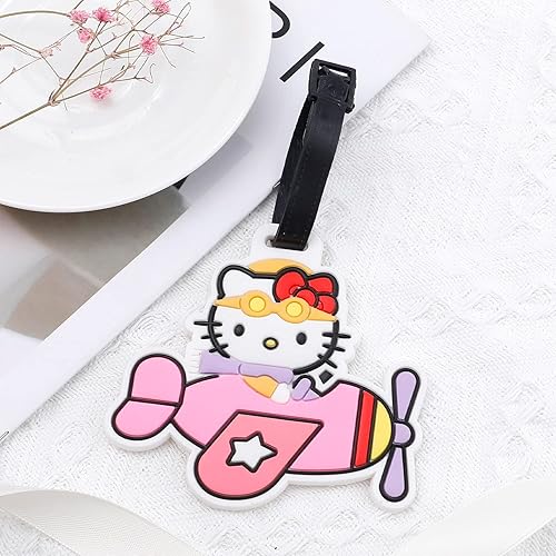 Miniatura 3 de Etiqueta de equipaje de gatito y gato, etiqueta de equipaje para bolsa de viaje, etiquetas de identificación para maleta, etiquetas para maletas de