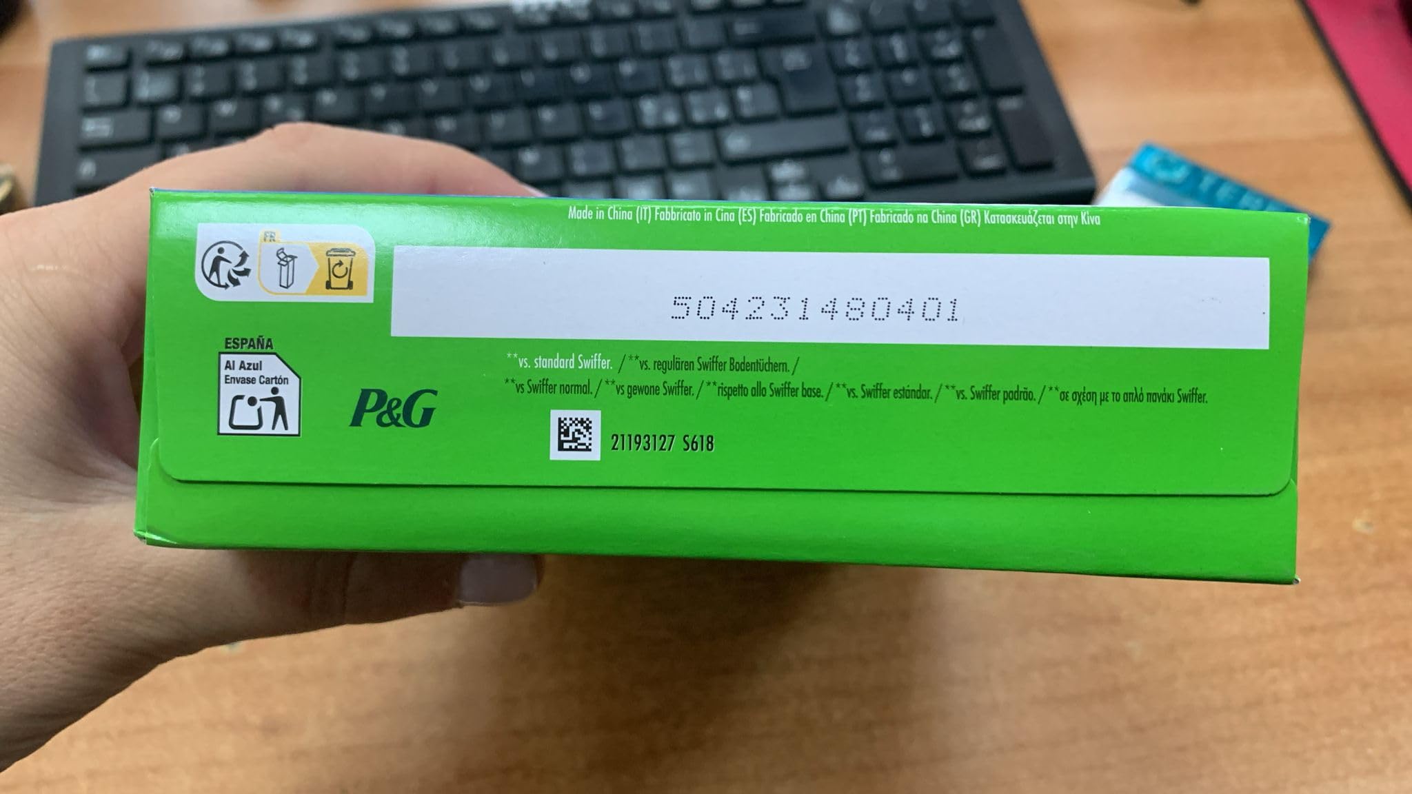 6 PACCHI DI Swiffer XXL Panni Di Ricambio Per Pavimenti DA 12 Pezzi, Per Catturare E Intrappolare La Polvere + OMAGGIO PORTACHIAVI