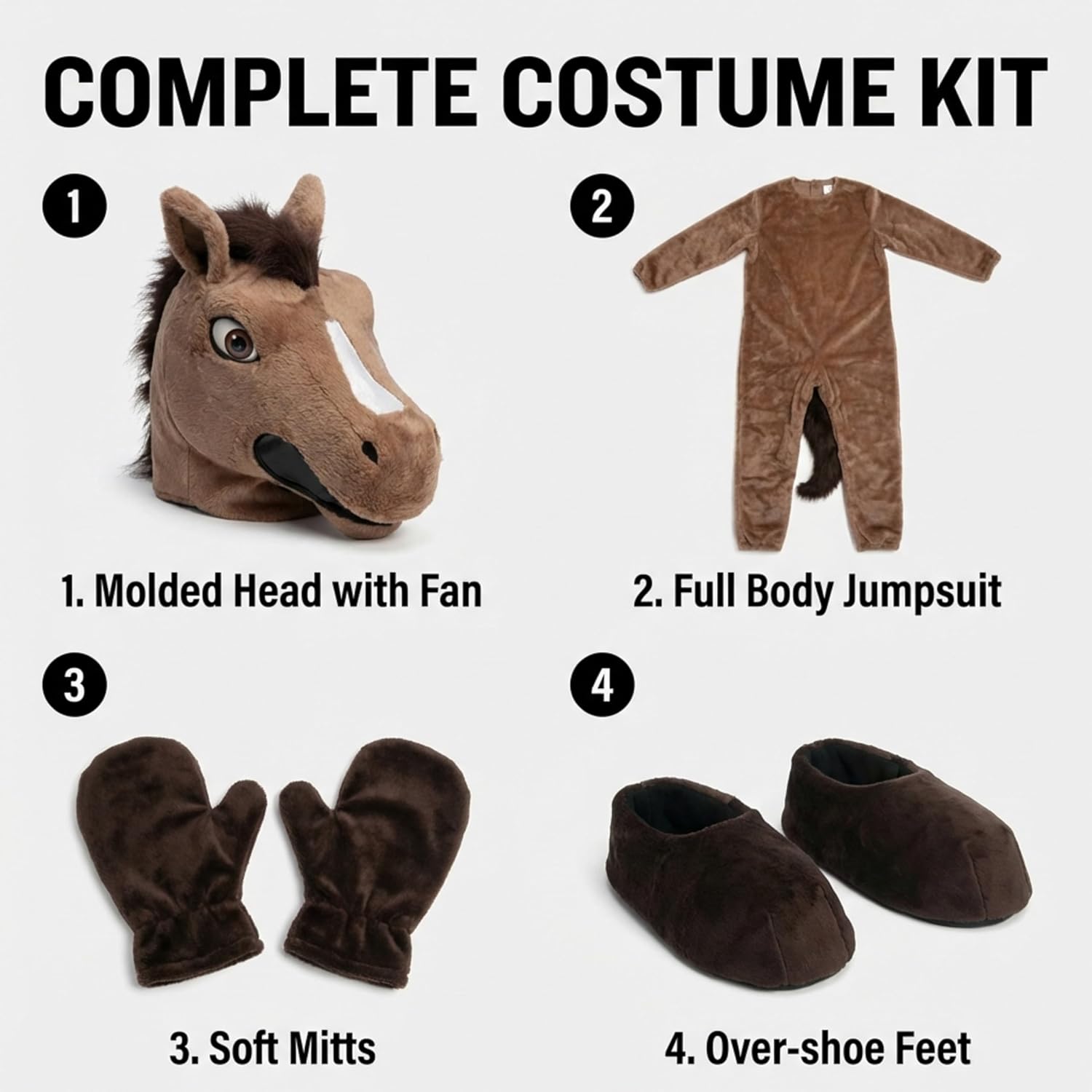 TCDesignerProducts Mustang Mascot Costume, Professional Horse Full Body Mascot Suit, Foam Head, Built‑In Fan, Flame‑Retardant Fabric, Schools, Colleges, Sports Teams, Parades & Promotional Events