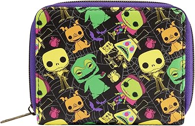 Loungefly Funko Pop! Disney: The Nightmare Before Christmas Neon All-Over Print Wallet