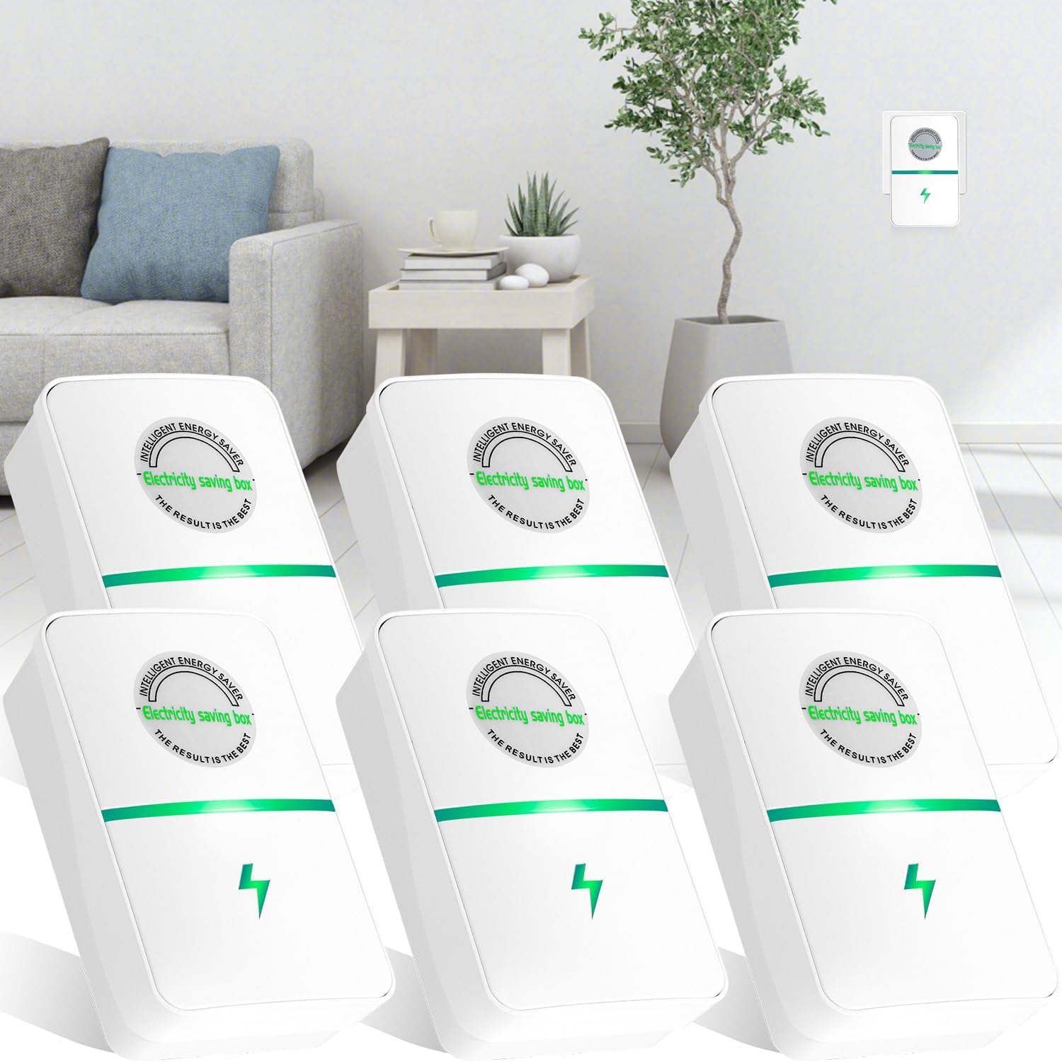 Stopwatt SmartPlug Device, Stop Watt Device Plug-in for Home & Office US Plug 90V-250V 30KW 6Pack