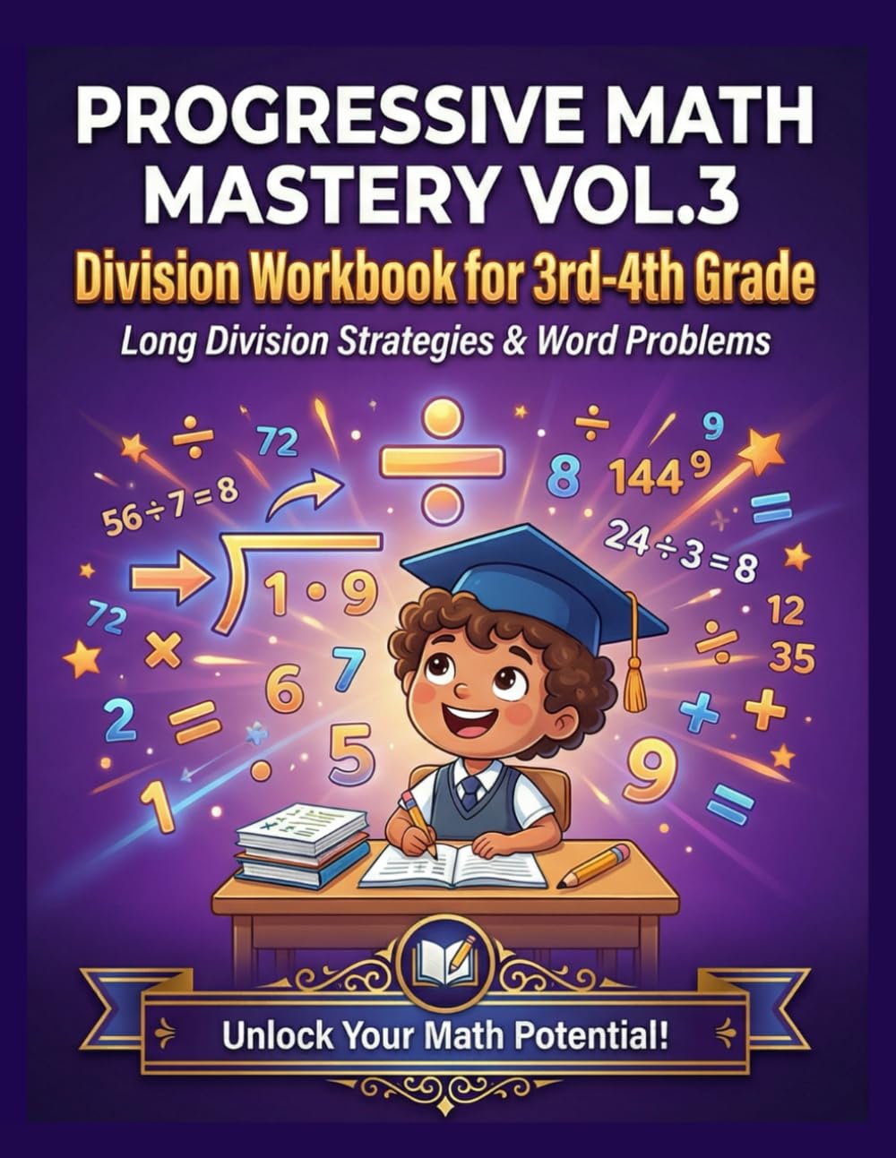 PROGRESSIVE MATH MASTERY VOL.3: Division Workbook for 3rd-4th Grade (Progressive Math Mastery is a 5-volume educational series)