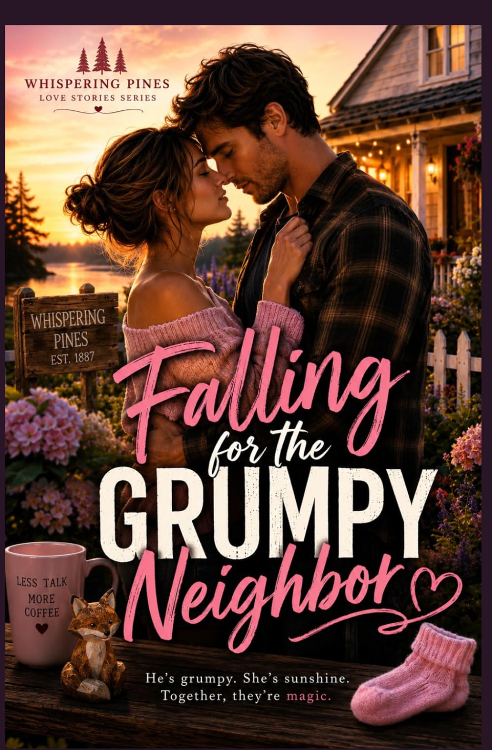 Falling for the Grumpy Neighbor: A Small-Town Romance About Healing, Hope, and Unexpected Love (Whispering Pines Love Stories Book 1)