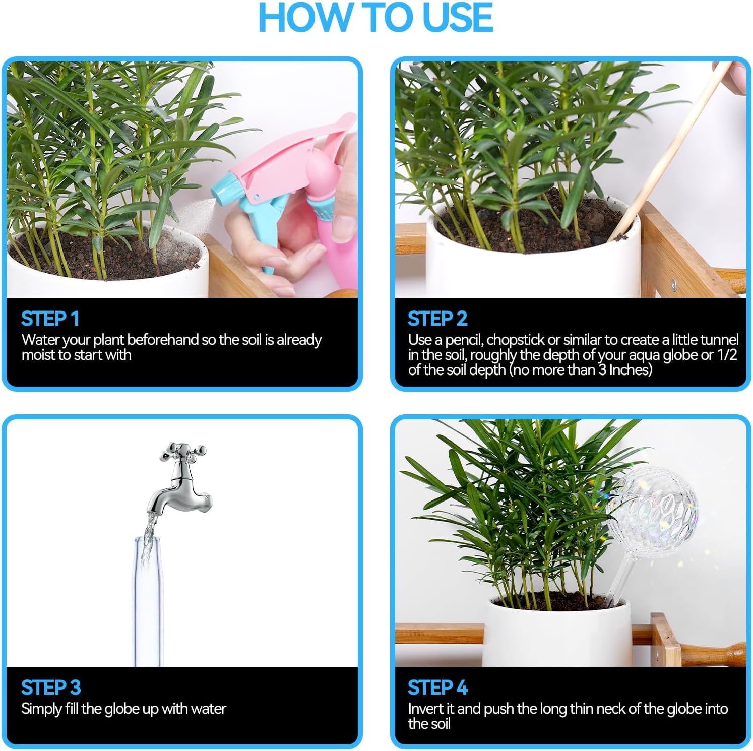 FLORA GUARD 2-Pack Plant Watering Globes image 5