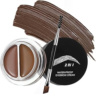 Kit de pomada para cejas 2 en 1, crema imperm...