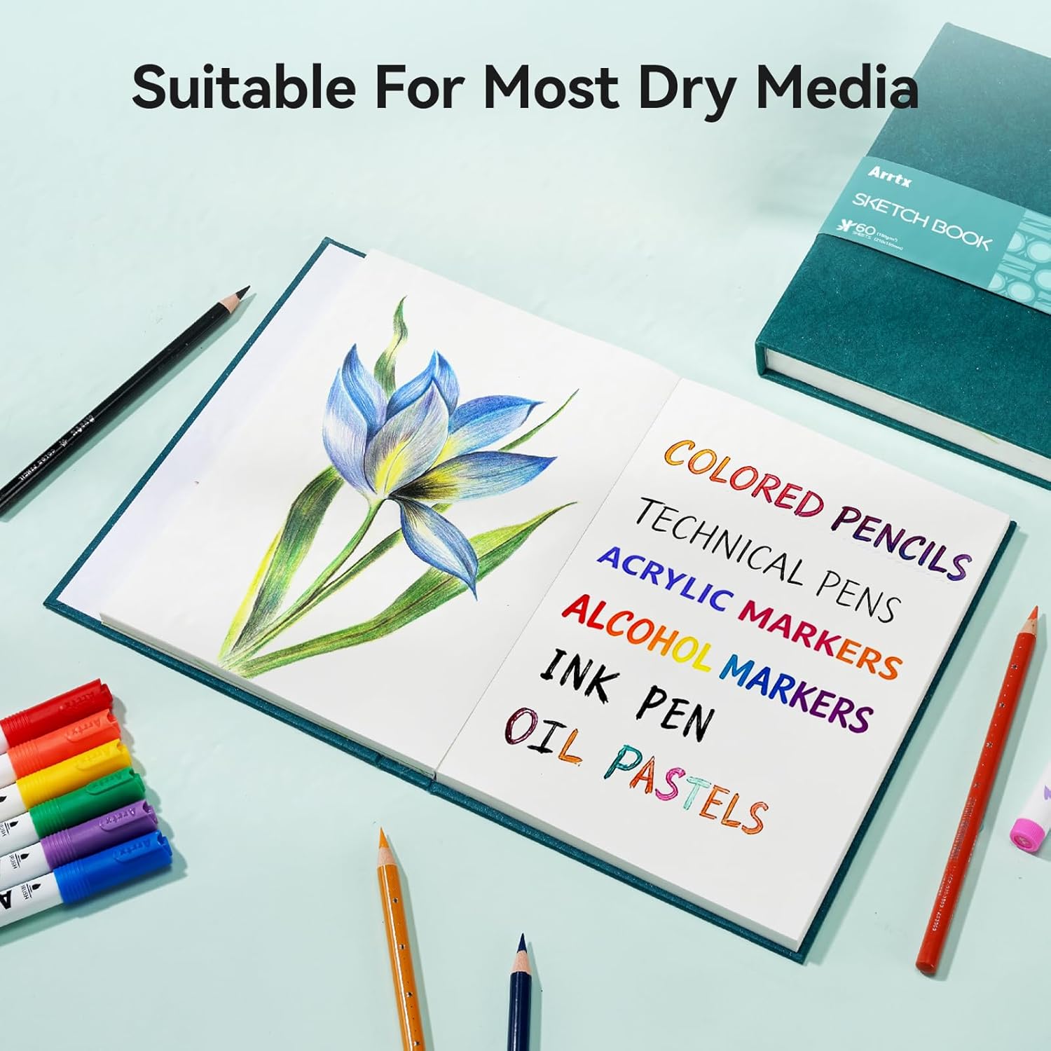 Arrtx A5 Premium Sketch Book, 120 Pages, 180 GSM