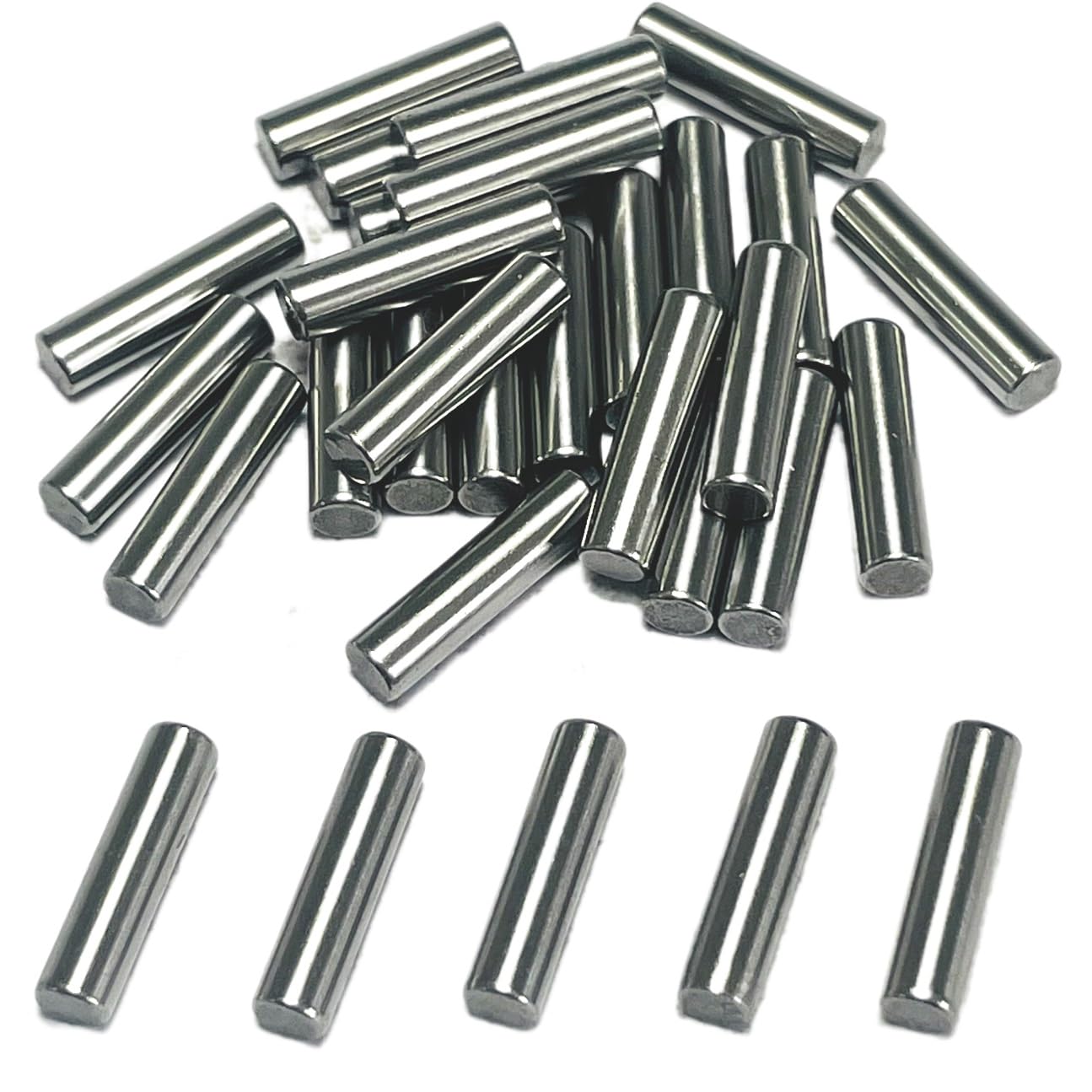 ZDingTech 30PCS 1/8 x 1/2 Dowel Pins,1/8 inch x 1/2 inch Metal Dowel pins,Shelf Pegs,Support Shelves,Bearings Alloy Steel Wood Bunk Bed pegs