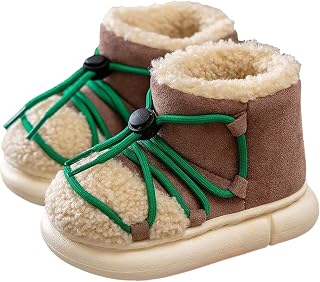 FGUUTYM Winter shoes, children's thermal shoes, cotton shoes, winter warm lined snow boots, baby shoes, soft sole, non-slip cotton boots, girls and boys, winter boots, thermal boots