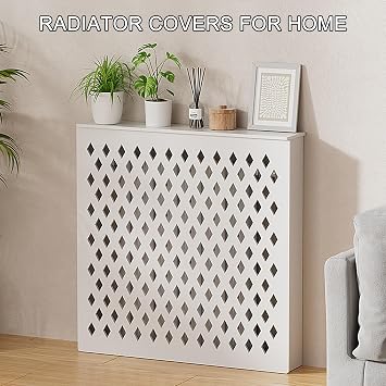 Radiator Cover Radiator Shelf Easy Radiator Covers, Modern Style Radiator Cover Easy Snap Connector Suitable for Decorative Living Room Home Easy Assembly(60 * 80 * 15cm/24 * 31 * 6in)