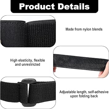 2 Pcs Adjustable Elastic Cinch Straps Securing Straps for Parasol with Hook and Loop Heavy Duty Windproof Tie Downs with Quick-Release Buckles for Garden Umbrellas Camping Gear Yoga Mats Outdoor