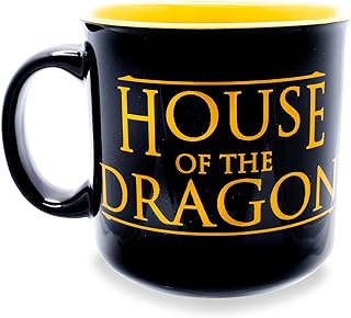 Game of Thrones House of the Dragon Ceramic Camper Mug | Large Coffee Cup For Espresso, Tea, Coca | Holds 20 Ounces