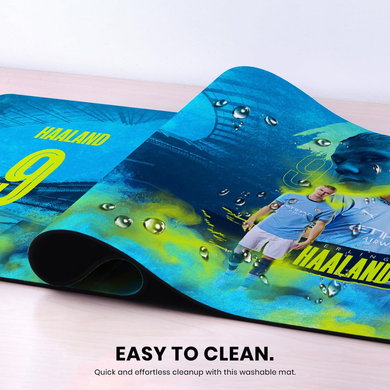 Head Case Designs sous Licence Officielle Manchester City Man City FC Haaland Kits et Joueurs avec Blason 37.4 x 15.75 x 0.16 inches (900 x 400 mm) - XL Tapis De Souris pour Jeux Bureau PC Clavier