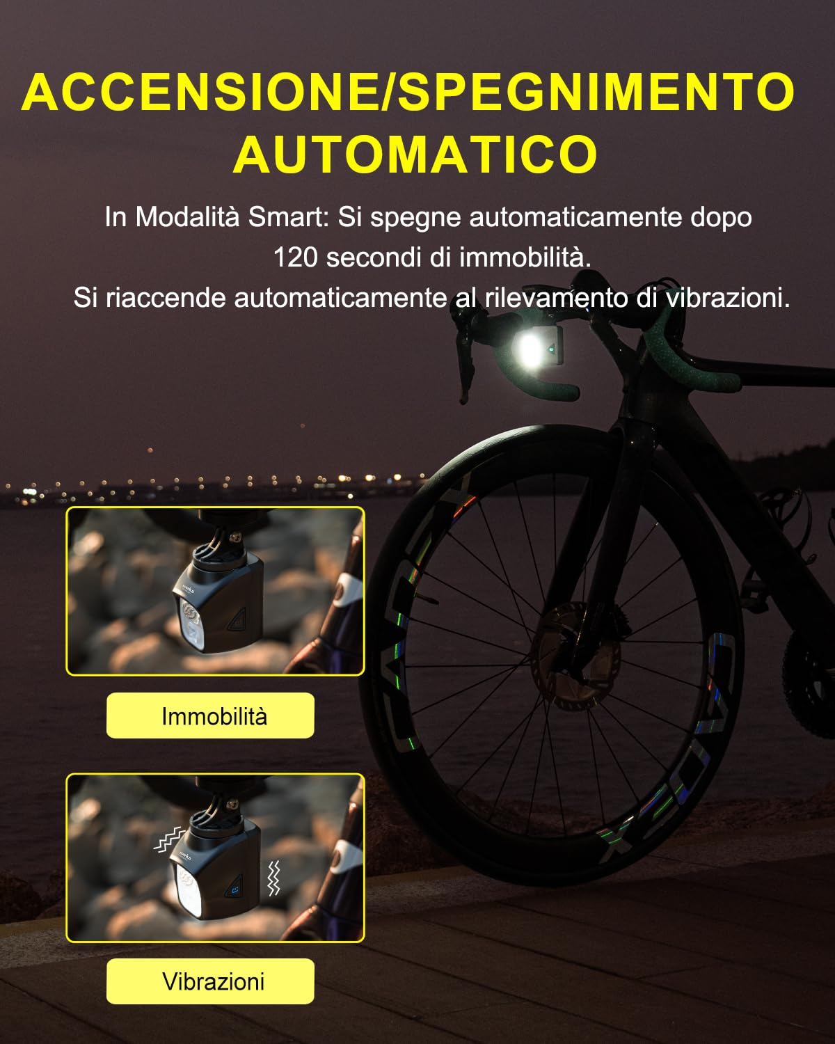 towild DL1700 Luce Anteriore per Bicicletta con Telecomando,Luci Bici da 1700 Lumen con Doppia Sorgente Luminosa a Fuoco e a Fascio Largo,Faro per Bicicletta Ricaricabile da 4000mAh