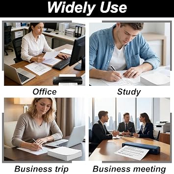 100 Sheets A4 Thermal Printer Paper Continual Feeding Thermal Paper Printing Paper Compatible with Portable Printer for Travel, Home, Photo, Invoice 210x297mm (8.27 x 11.69)