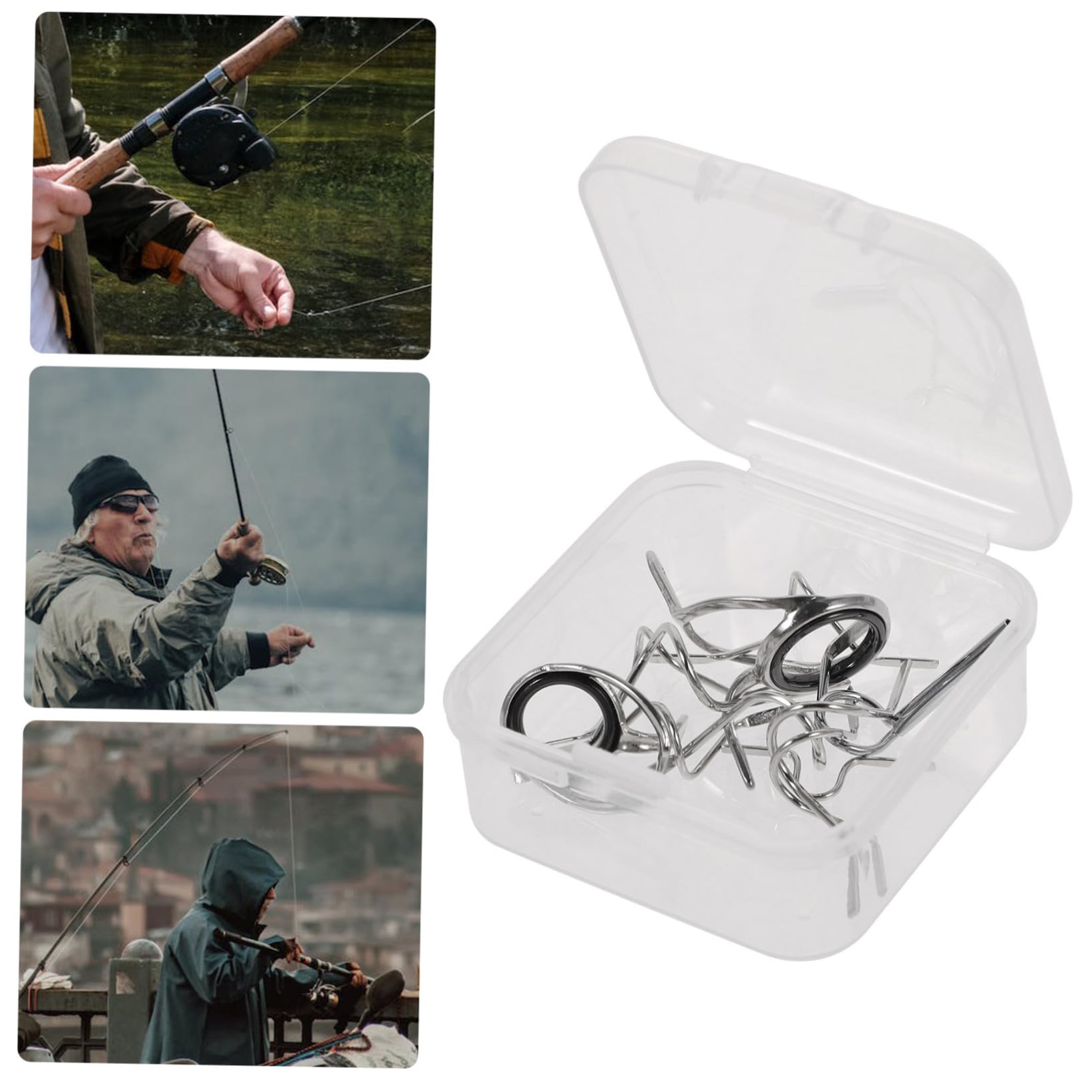 Toyvian Teiliges Angelruten Reparaturset DIY Augenringe Für Verschiedene Zubehör Für Angler Und Fliegenfischer Für Schnelle Reparaturen