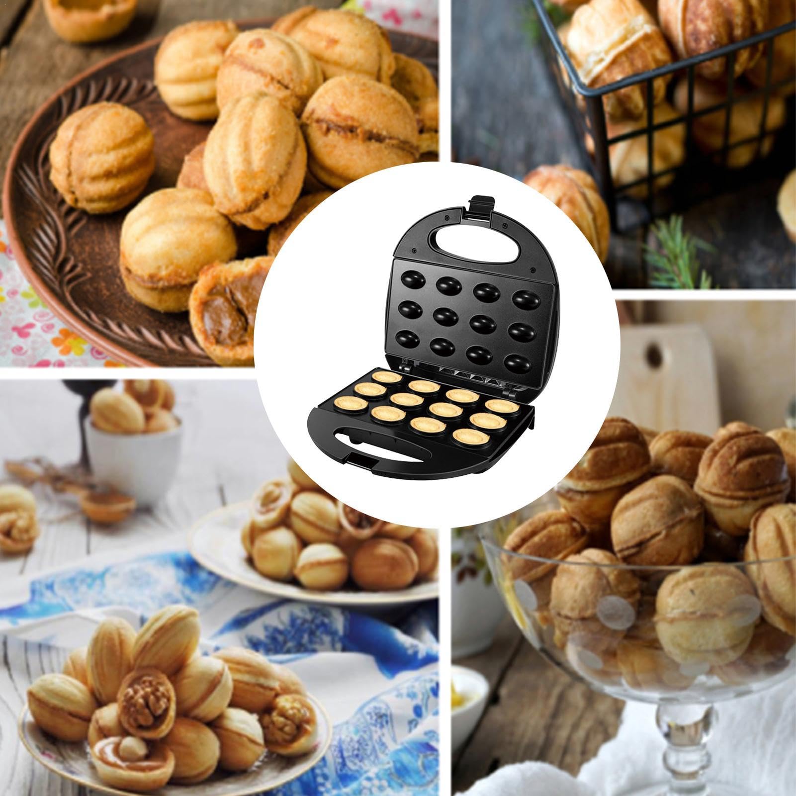 Macchina Elettrica Per Biscotti Alle Noci Stampo Antiaderente Per Biscotti | Elettrico Elettrodomestico di cucina per colazione, snack, , waffle e pane