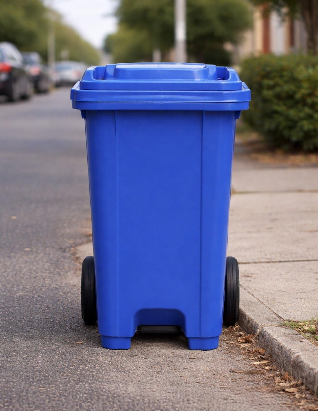 JARDIN202 - Contenedor de basura 120L - Con pedal - Azul