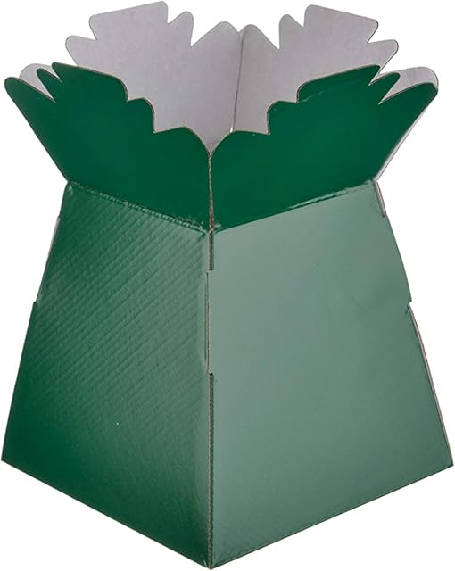 Diamante Crafts 1 x Dark Green - Living Vase - Bouquet Flower Box