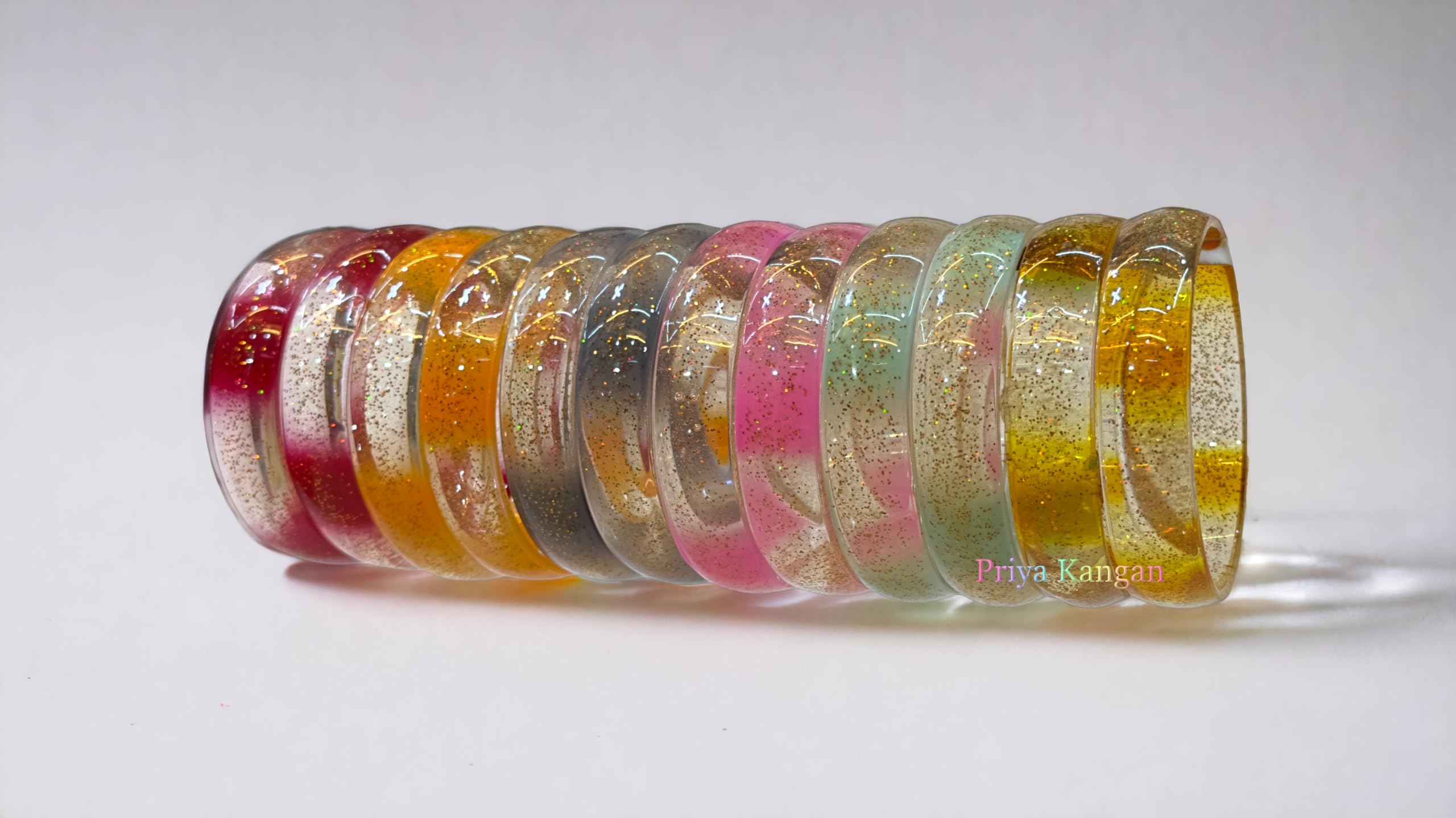 Sparkling Glass Bangle Kada - 2.60 (Medium)