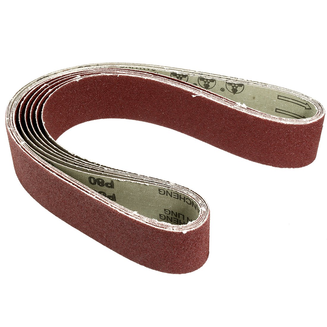 Bande abrasive 2x42 grain 80 à joint rodé à plat pour un ponçage fluide et sans à-coups