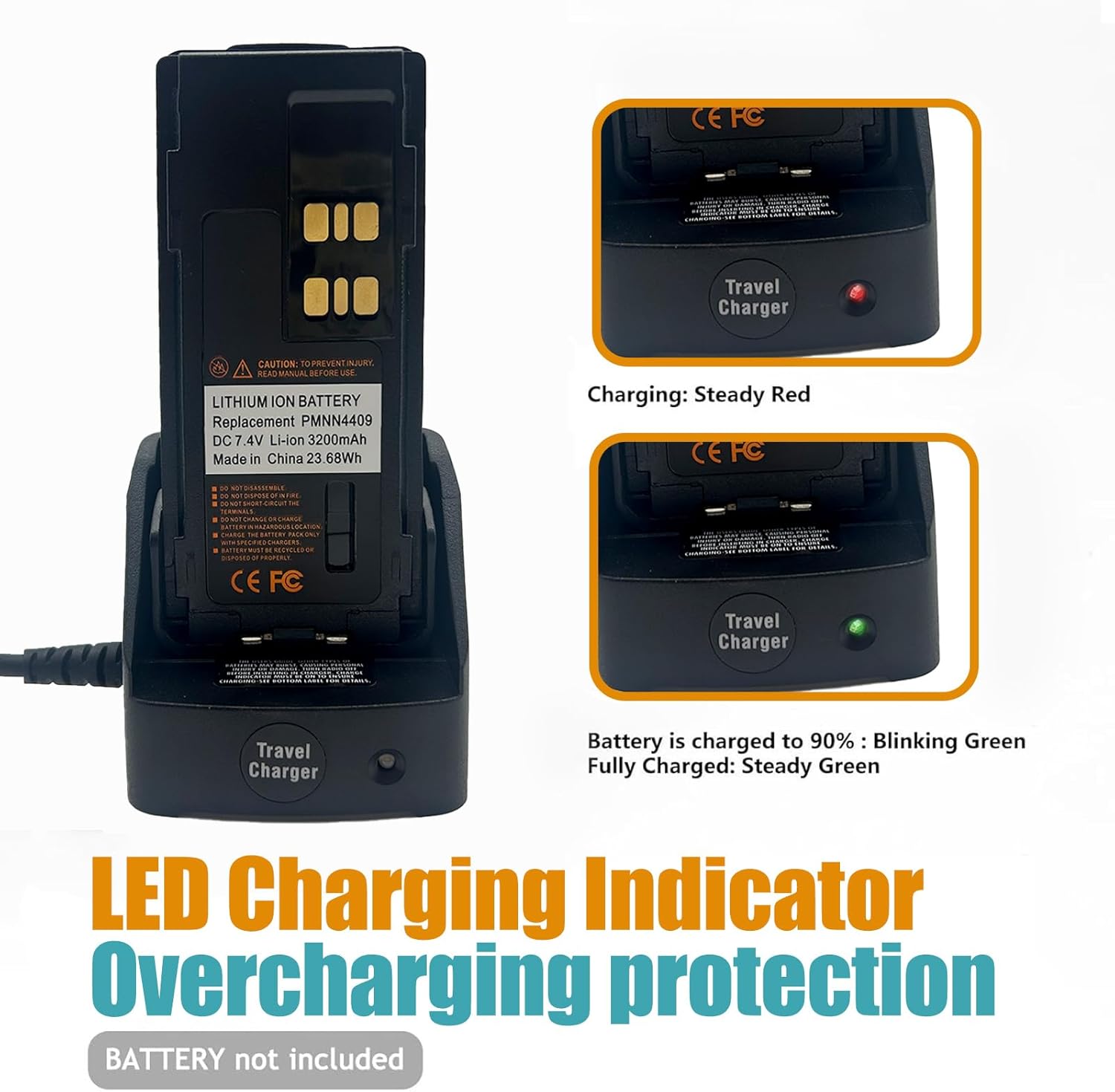 RLN6433 RLN6433A NNTN8525 NNTN8525A Rapid Travel Car Charger for PMNN4077C PMNN4409 XPR3300 XPR3300e XPR7350e XPR3500 XPR3500e XPR6550 XPR7350 XPR7550 XPR7550e APX4000 APX1000 Two Way Radio