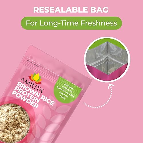 Miniatura 4 de Amrita Proteína en polvo de arroz integral, proteína vegana sin sabor, sin OMG, sin gluten y sin soja, proteína a base de plantas, 73 porciones, 4