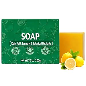 2pc Soul Superfood Soap Bar - Upgraded Turmeric Lemon SoapCleanses Nourishes Face Body Suitable for Dry Oily Skin