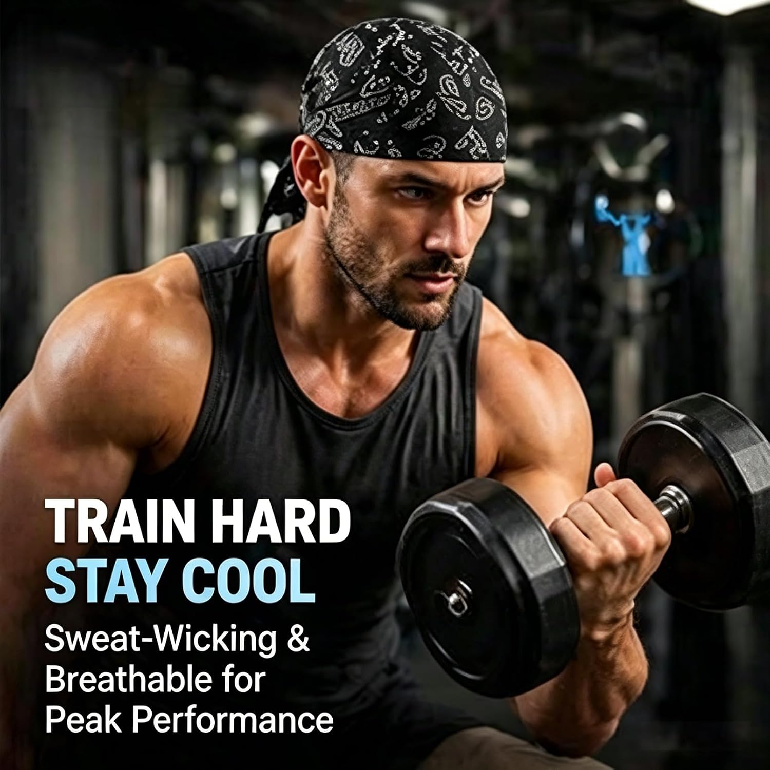 AQWEI Cooling Head Scarf Cap, Paisley Cooling Headscarf Elastic Cycling Sports Moisture Wicking Helmet Liner Durag Bandana