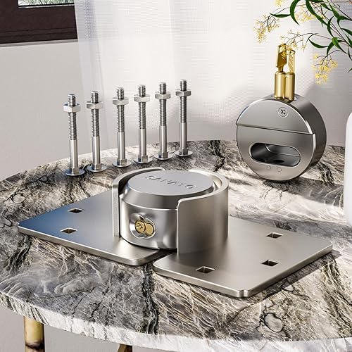 Miniatura 7 de SANATO Candados de grillete ocultos, candados con llave igual, cerraduras de puerta de remolque de acero sólido para carga, cerradura de seguridad